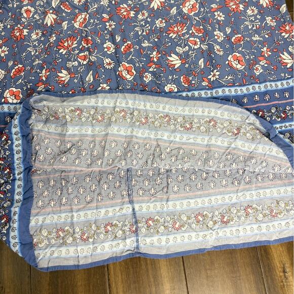 Old Navy Size XL Plus Size Blue, Pink, Floral Paisley Dress V neck Midi/Maxi - Picture 10 of 14